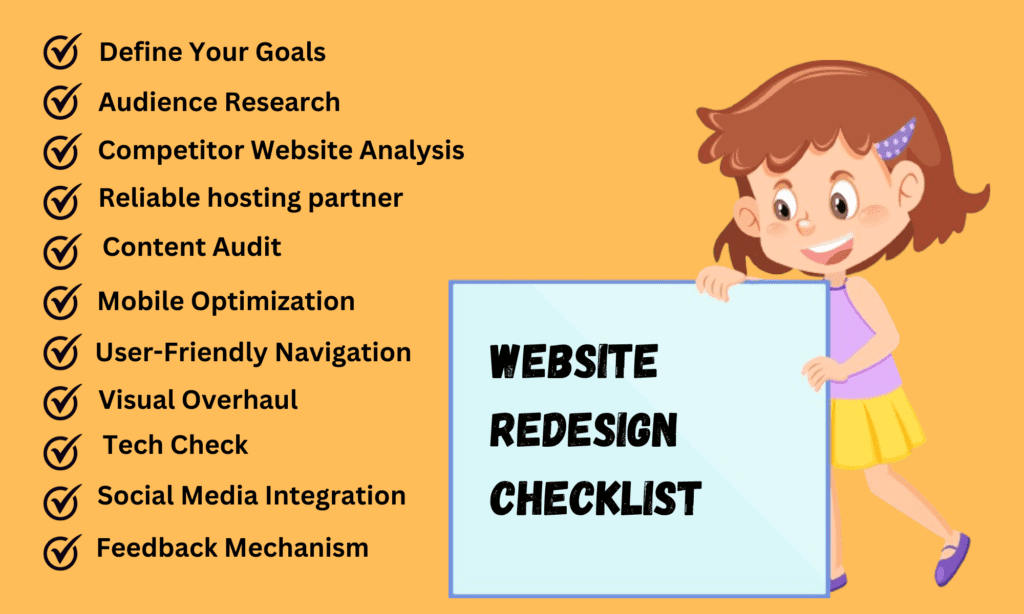 Checklist for website redesign